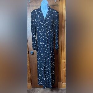 DKNY Black Floral Long Sleeve‎ Dress - Size 6